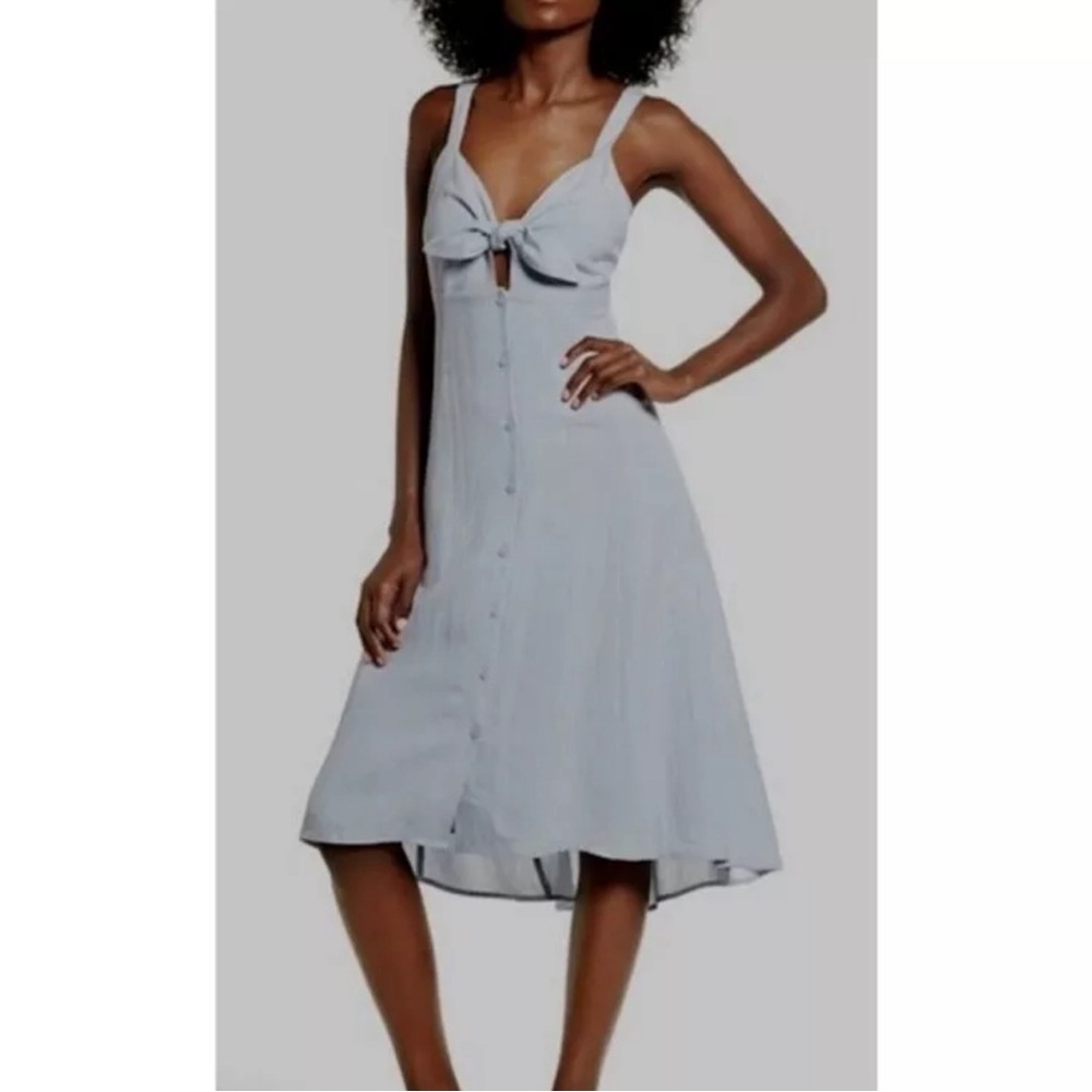 ASTR Blue Linen Dress S